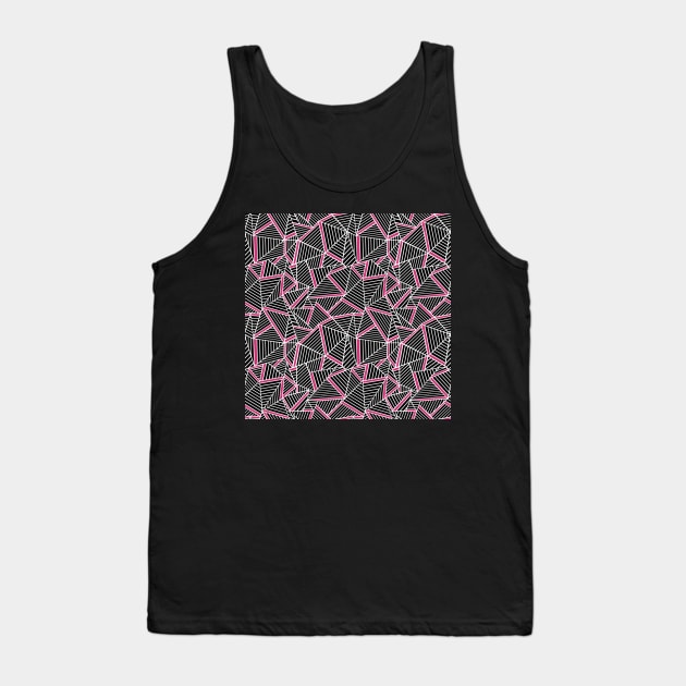 Abstract Lines With Pink Tank Top by ProjectM